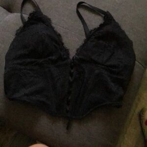 Women’s lace black bralette corset